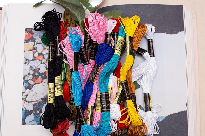 UMC STAG Pack of 12 Premium Embroidery Thread | 100% Egyptian Cotton Premium Skeins | Cross Stitch Embroidery Floss | Oeko TEX Certified Stranded Cotton | Ideal for Arts & Crafts (Pink Geranium 50) - Image 3